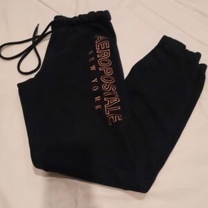 Aeropostale Black Joggers with Pink Logo